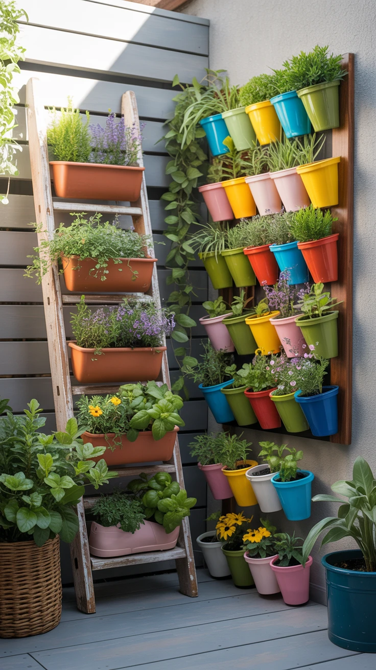 1. Vertical Planters: Maximize Space and Style