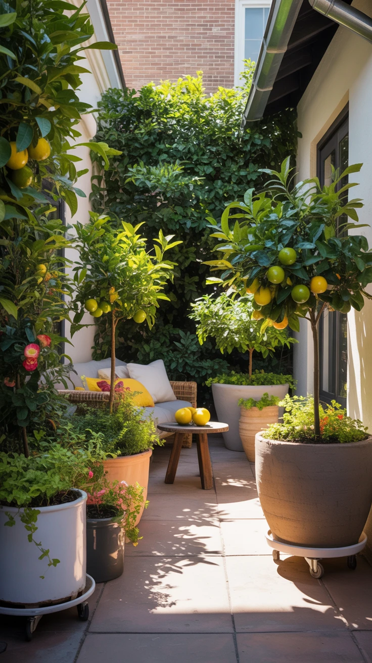 11. Potted Fruit Trees: Enjoy Fresh Fruits at Home