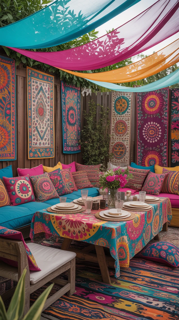 2. Incorporate Colorful Textiles