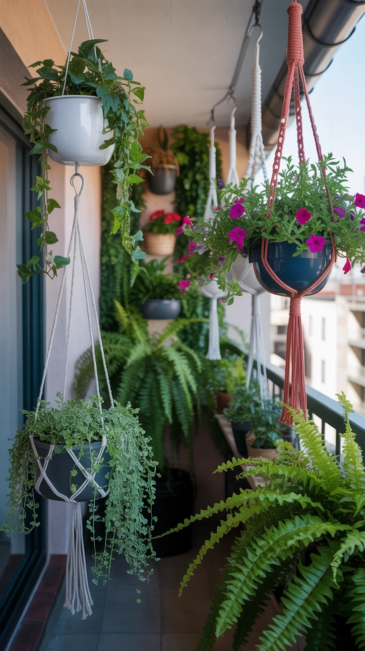 3. Hanging Planters: Utilize Overhead Space