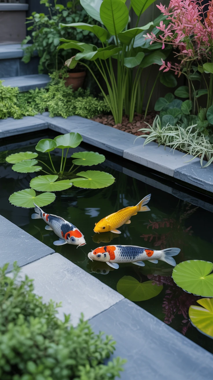 3. Koi Pond for Small Spaces: A Splash of Life
