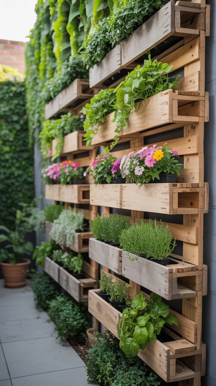 3. Pallet Wall Garden