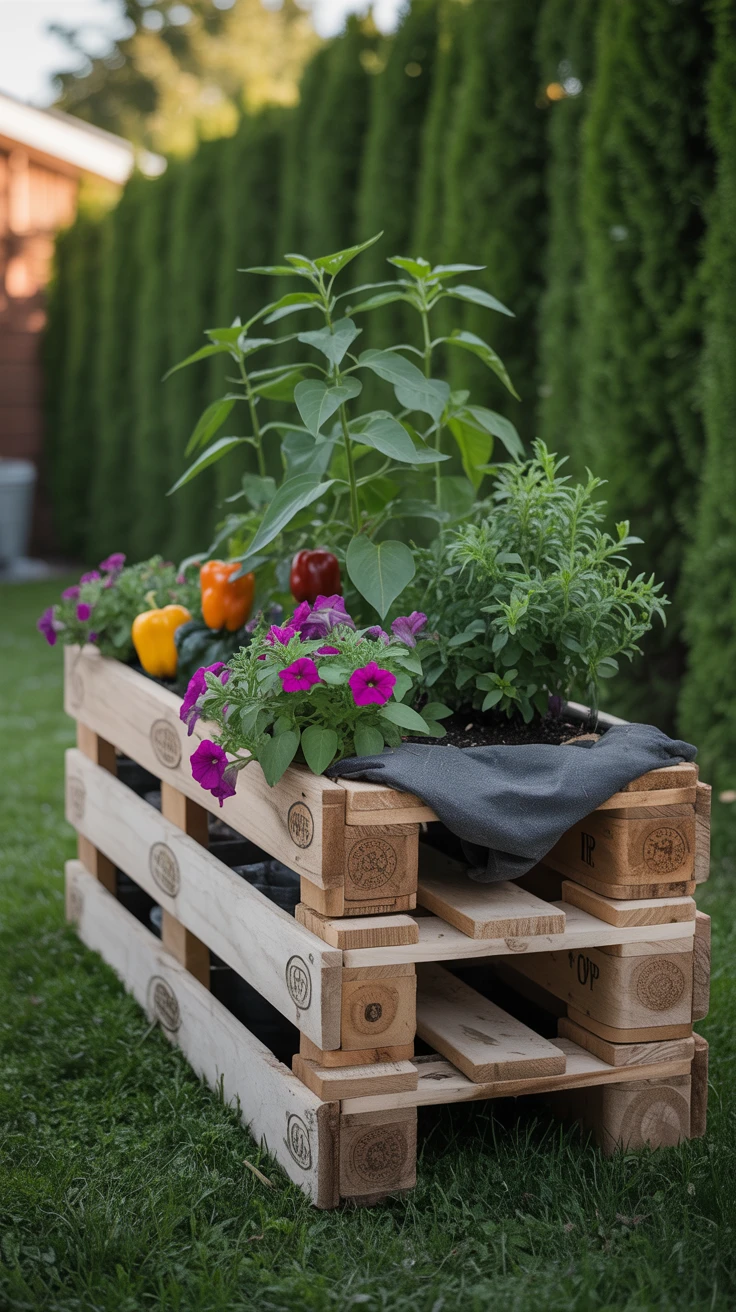 4. Build a Rustic Pallet Planter Box