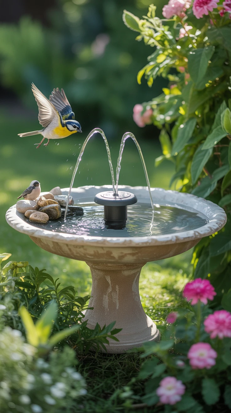 5. Create a Serene Bird Bath Fountain