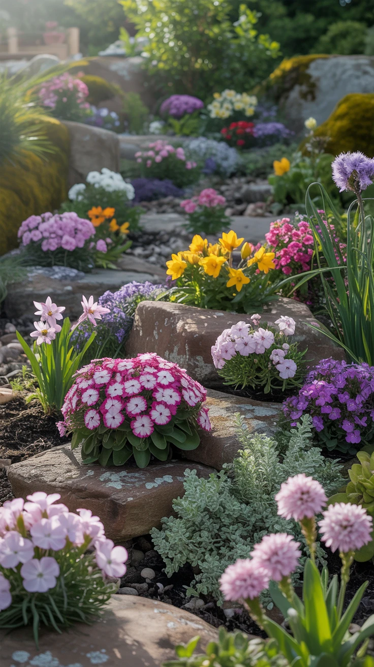 5. Floral Rock Garden
