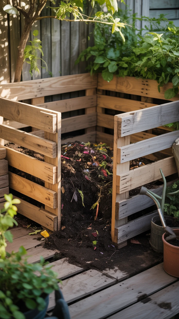 6. Pallet Compost Bin