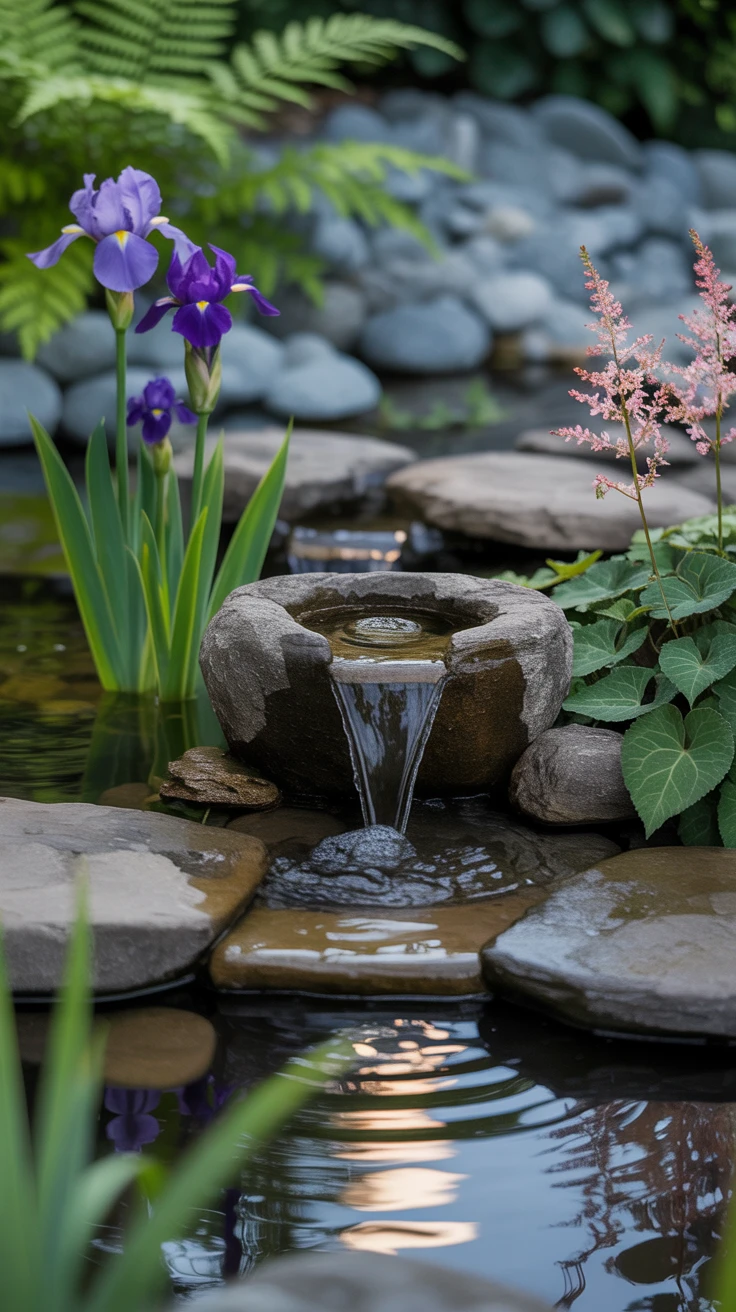 6. Water Feature Rock Garden
