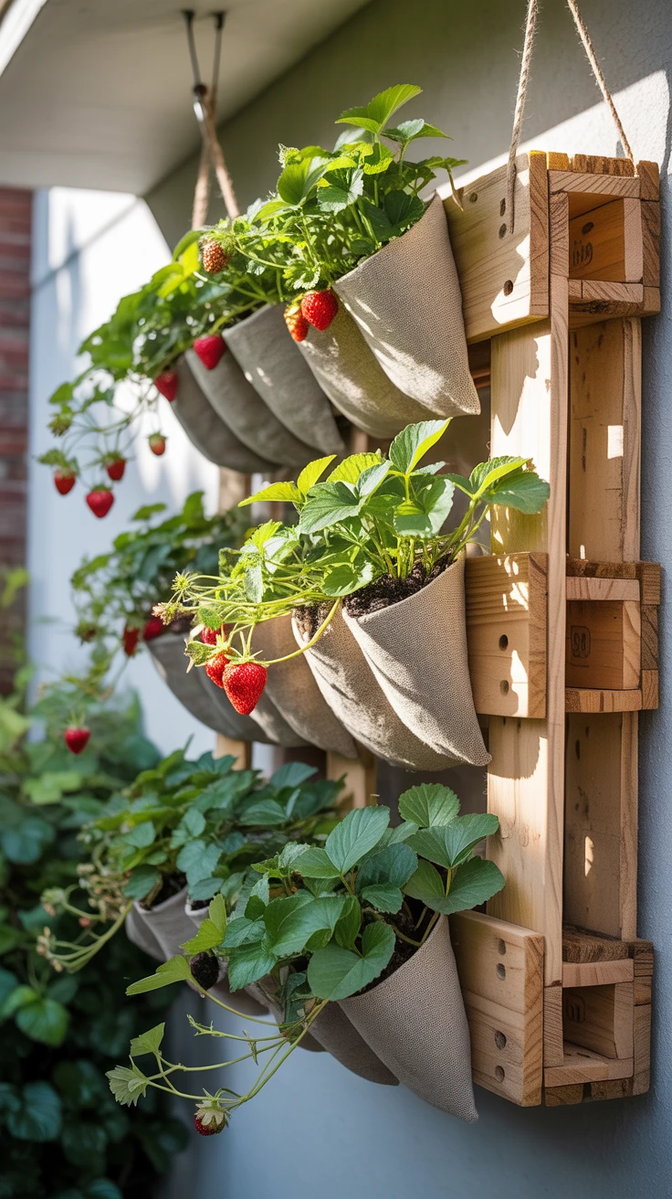 7. Pallet Hanging Garden