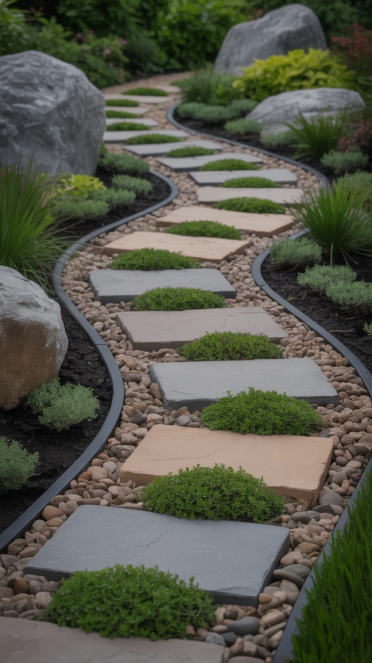 7. Pathway Rock Garden