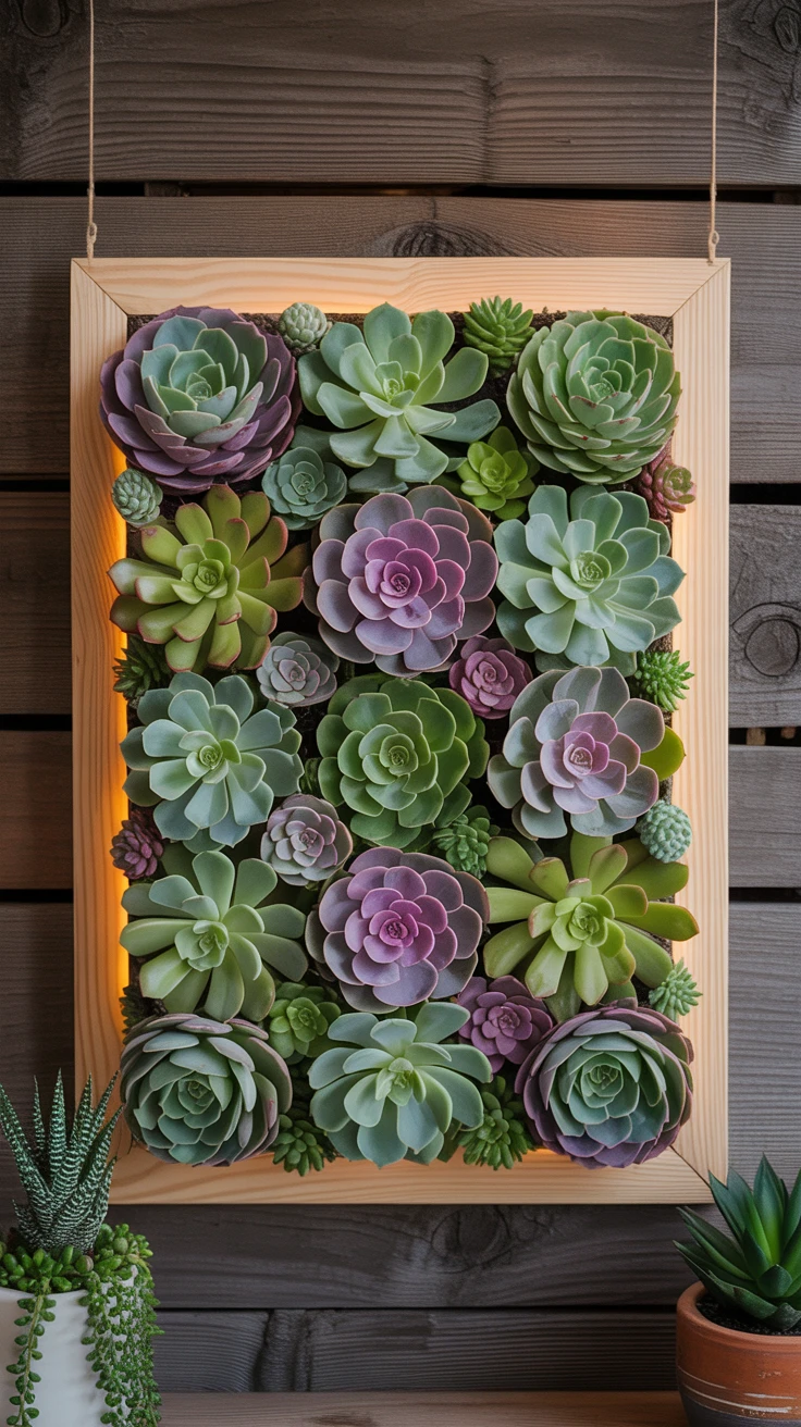 8. Succulent Wall Art: A Living Masterpiece