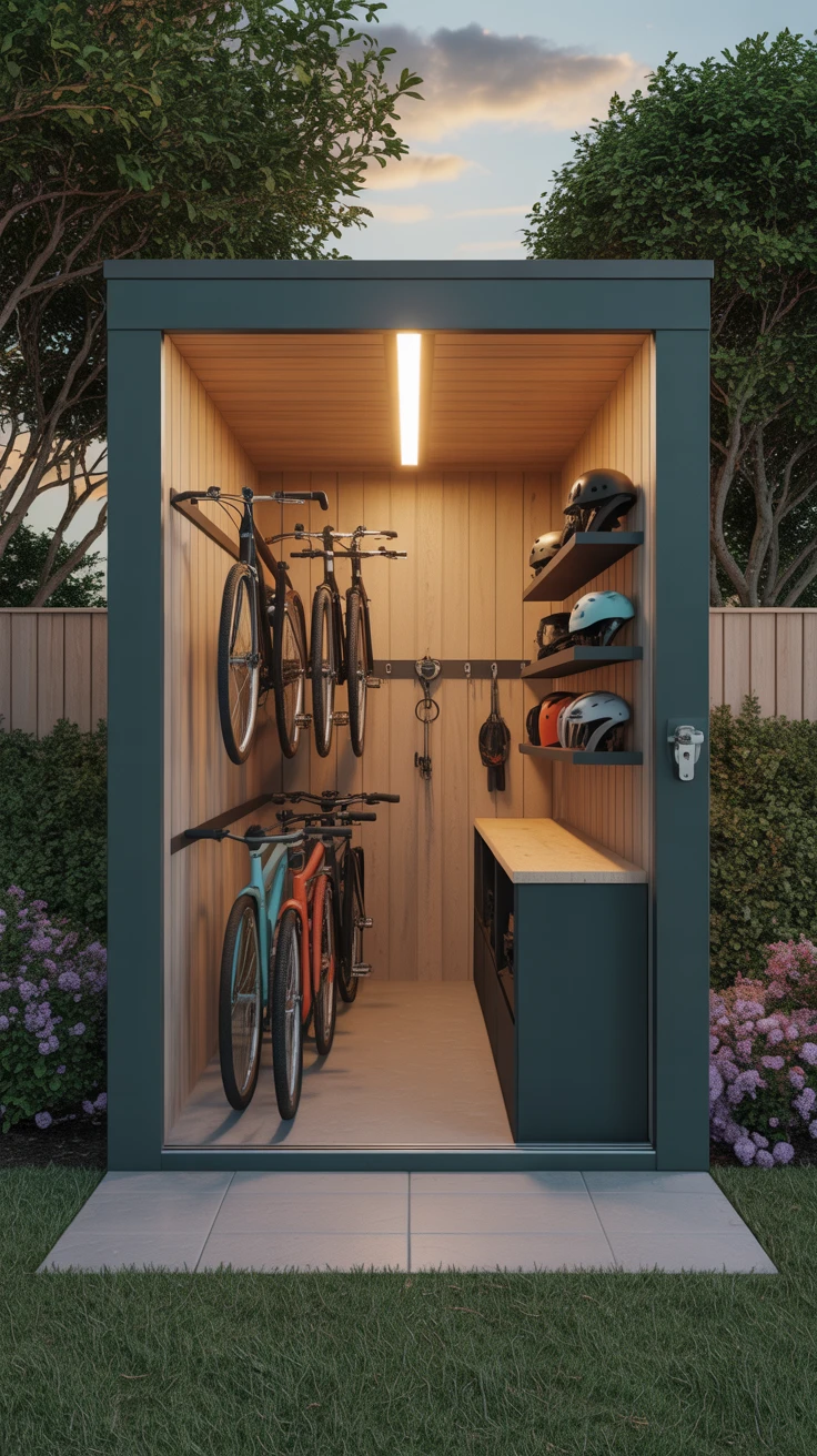 10. Bike Storage Shed: Secure Your Ride