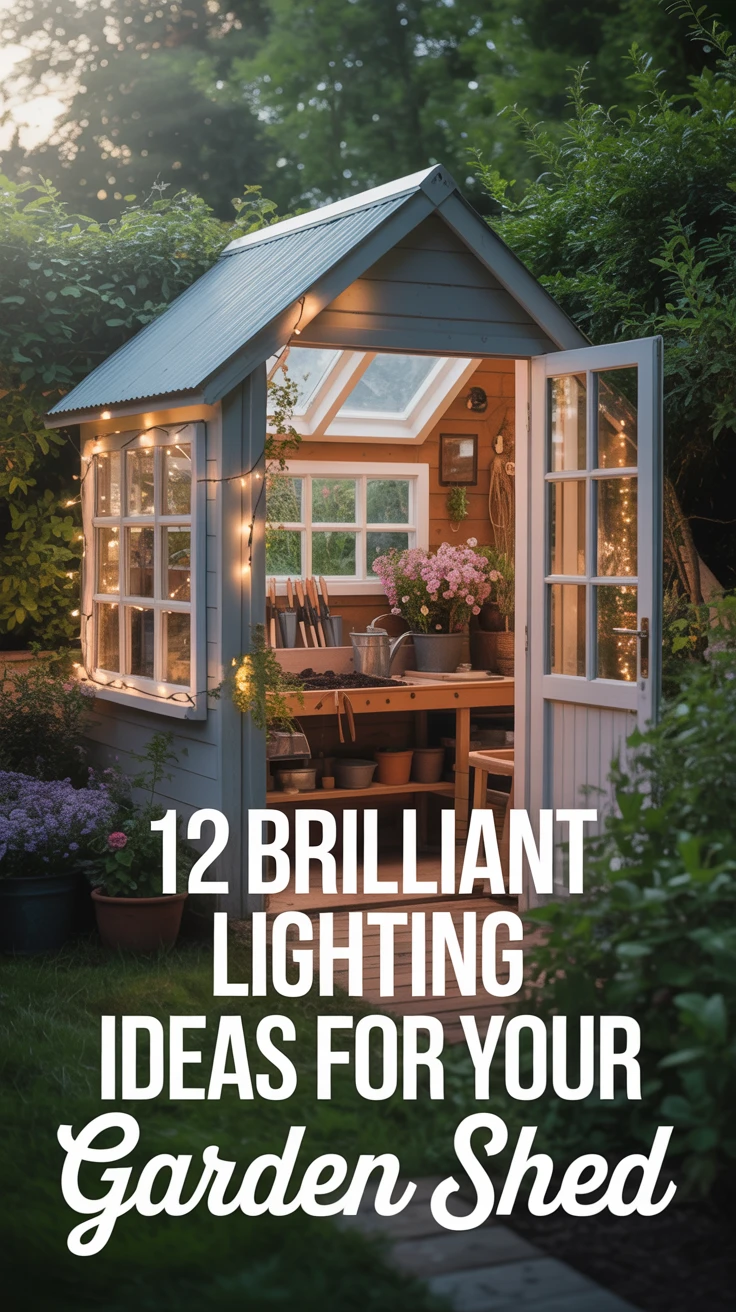 12 Brilliant Lighting Ideas for Your Garden Shed