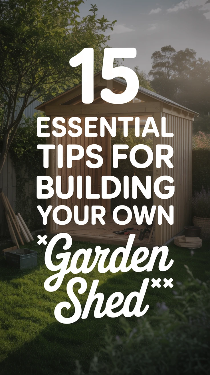 15 Essential Tips for Building Your Own Garden Shed
