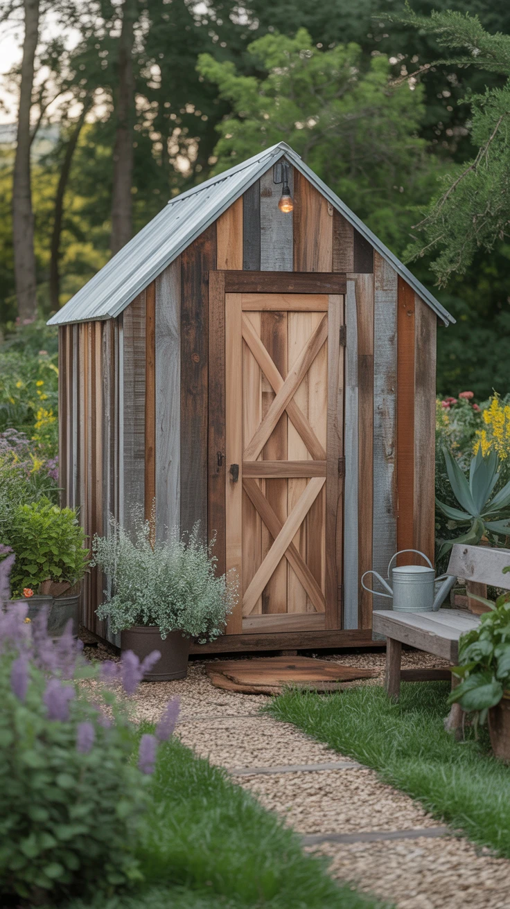 3. Rustic Wooden Shed: Embrace the Natural Look