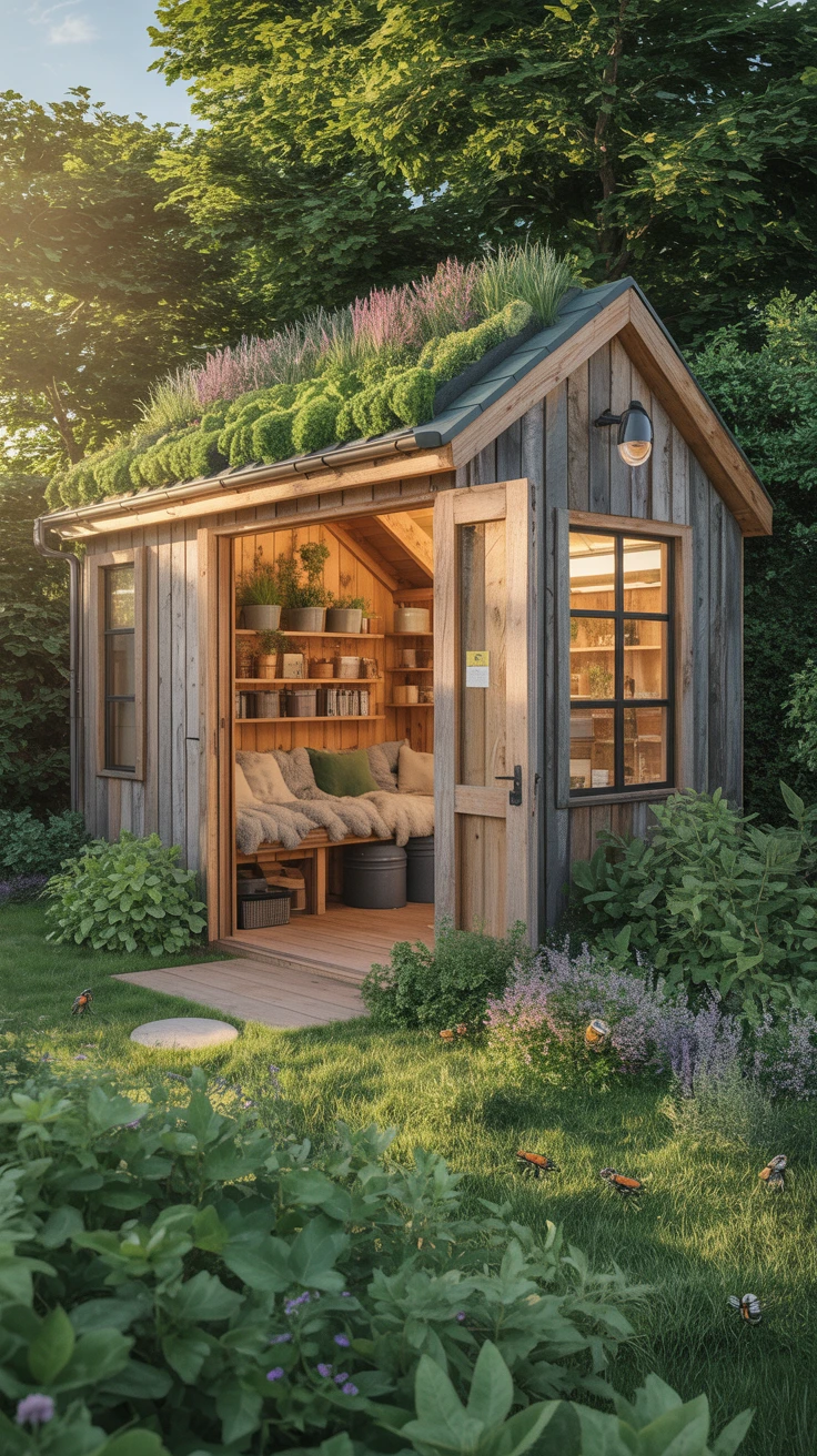 4. Eco-Friendly Green Shed: Sustainable Choice