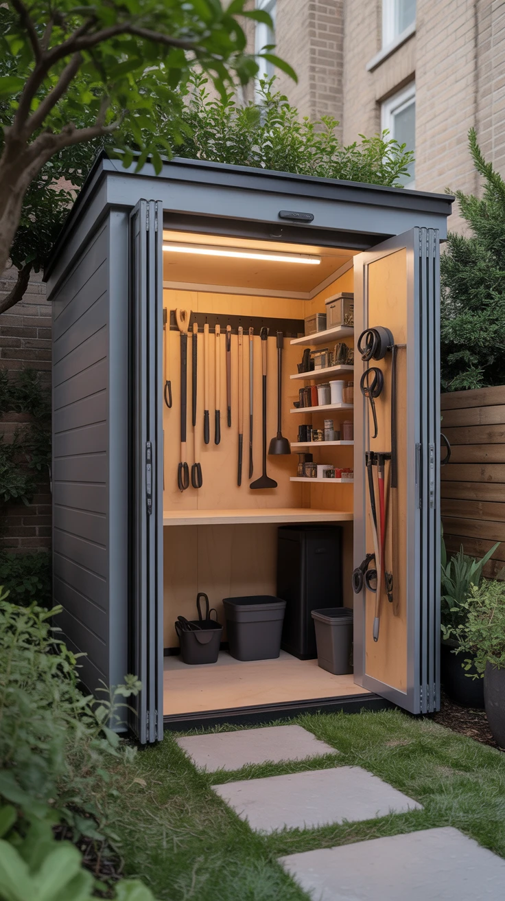 5. Compact Urban Shed: Maximize Small Spaces