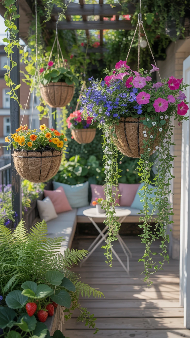 5. Hanging Planters: Floating Florals