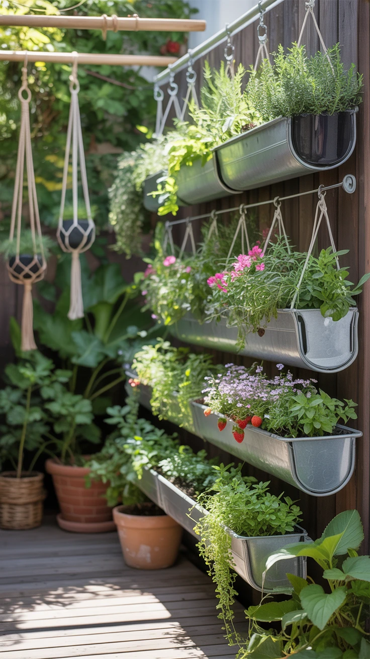 5. Hanging Planters: Overhead Opportunities