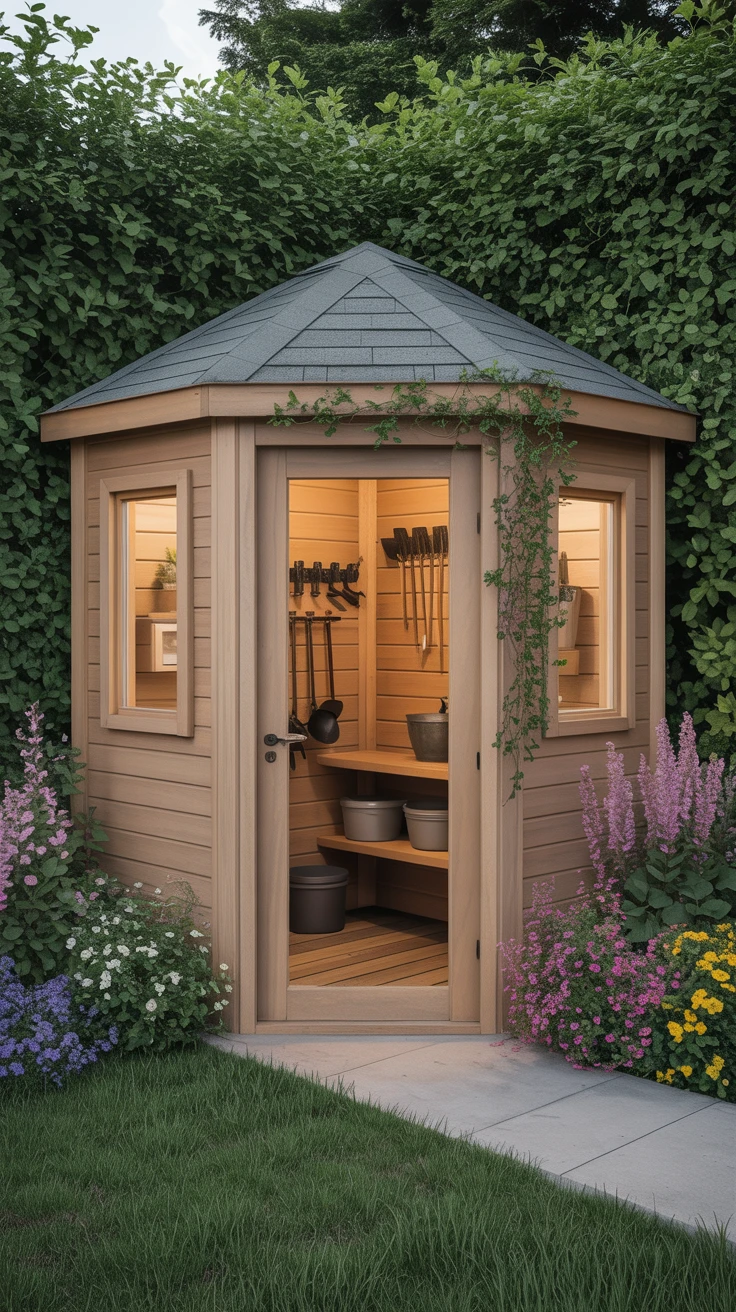 6. Compact Corner Shed: Making the Most of Your Space