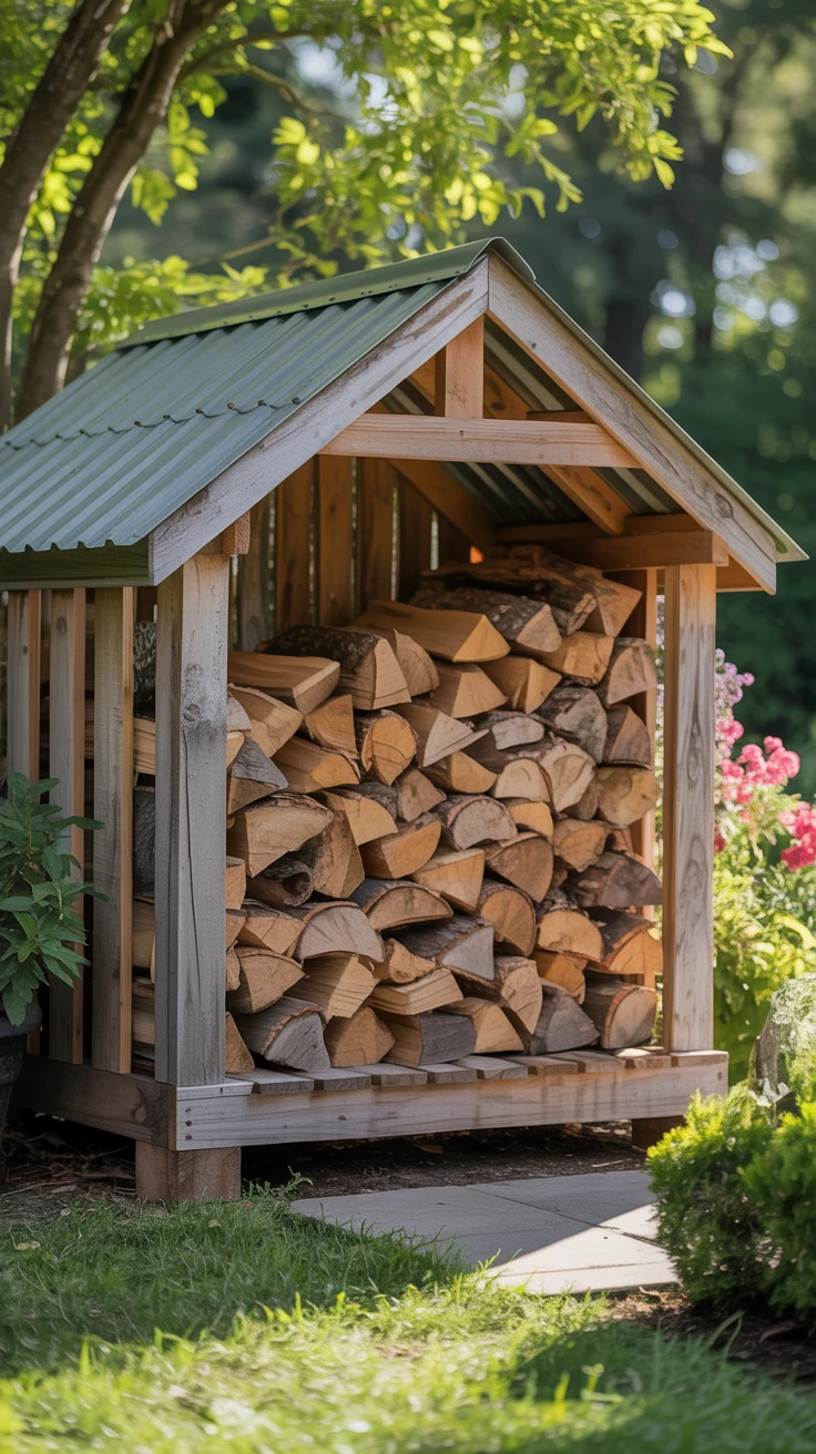 7. Firewood Storage Shed: Keep Your Wood Dry