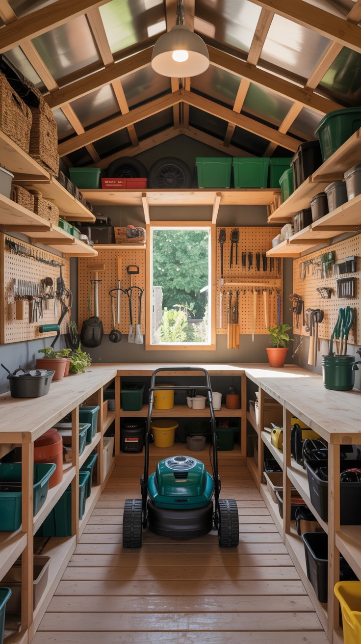 7. Storage-Focused Shed Arrangement