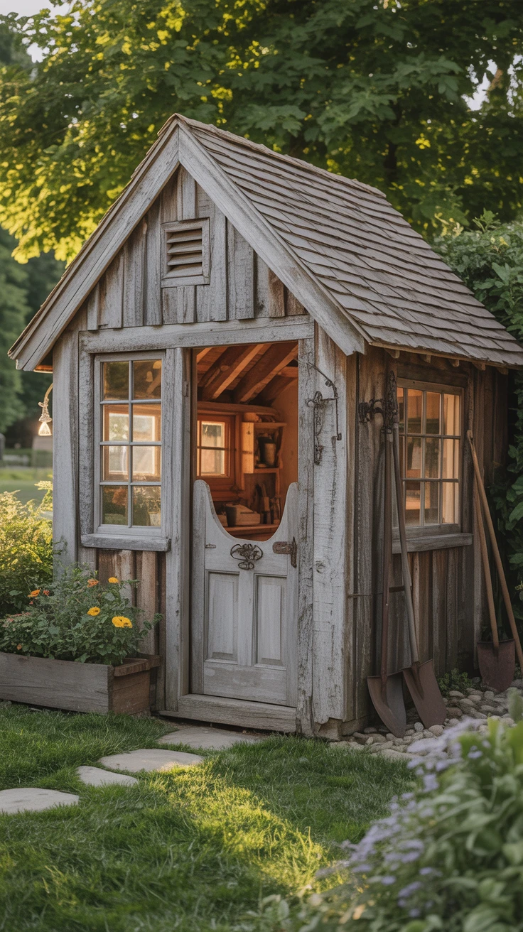 8. Rustic Style Shed Plan
