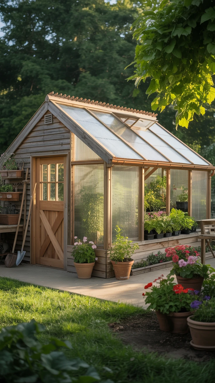 Idea 5: Greenhouse Shed Combo