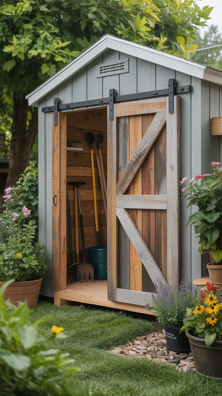 Idea 6: Storage Shed with Sliding Doors