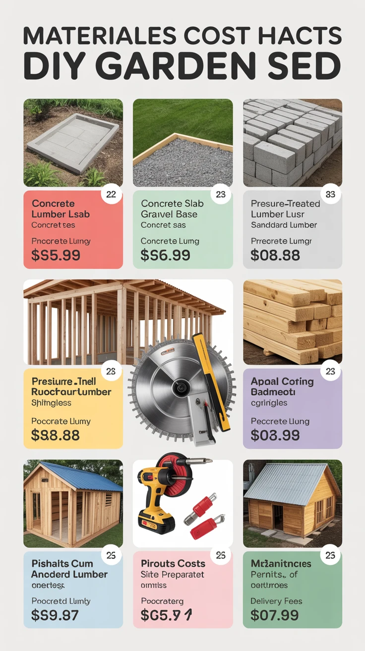 Materials Cost Estimation for Shed Building