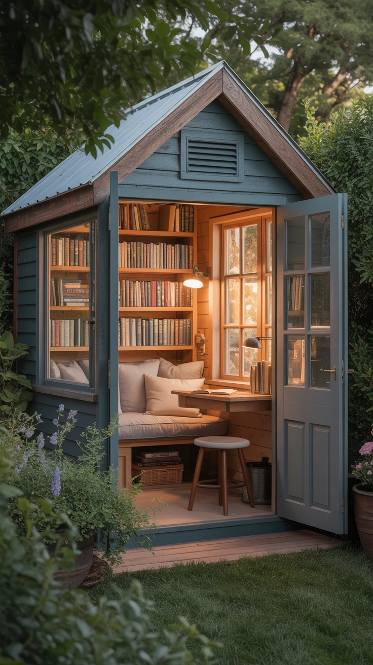10. A Nook of Knowledge: Tiny Library Sheds