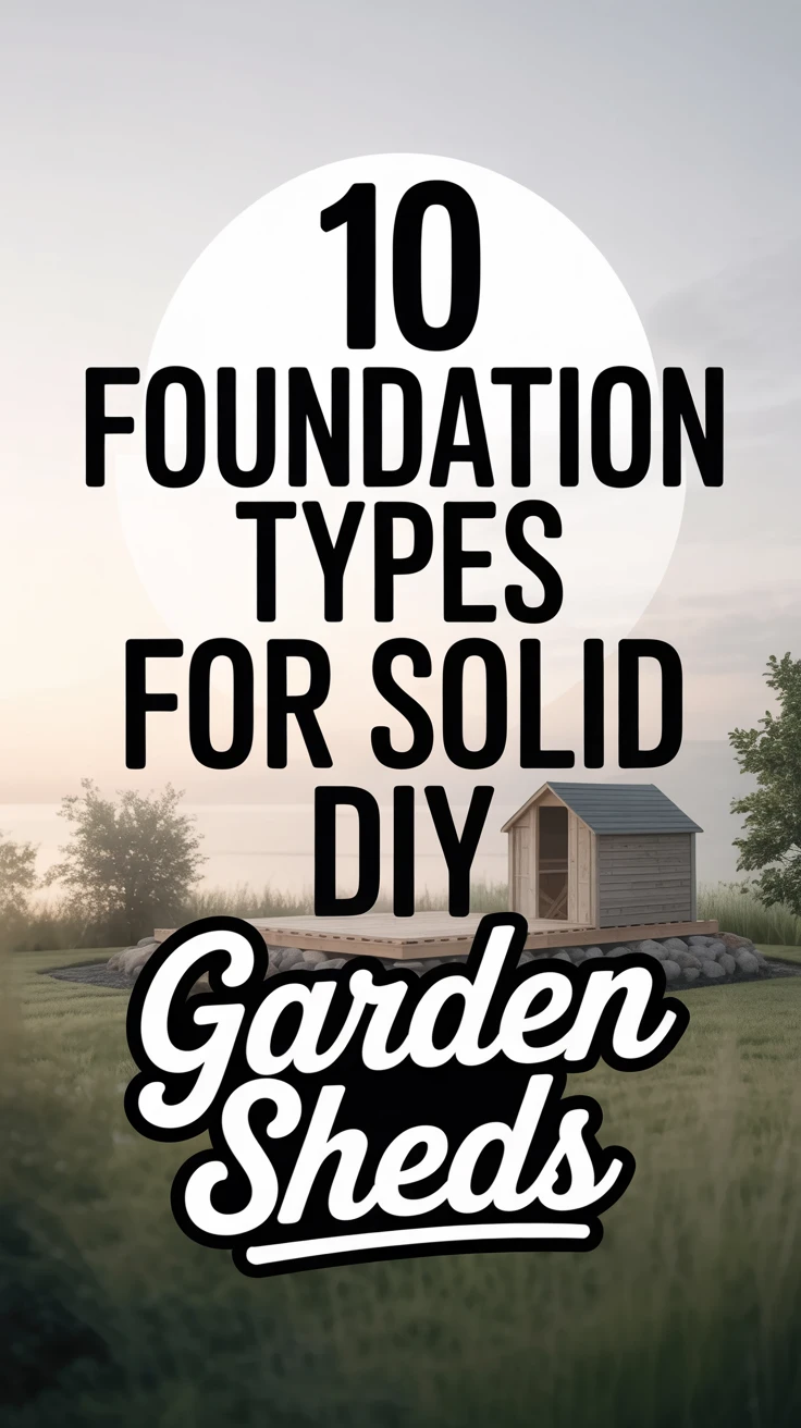 10 Foundation Types for Solid DIY Garden Sheds