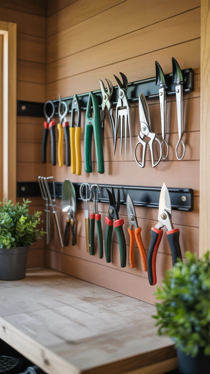 11. Add Magnetic Strips for Metal Tools
