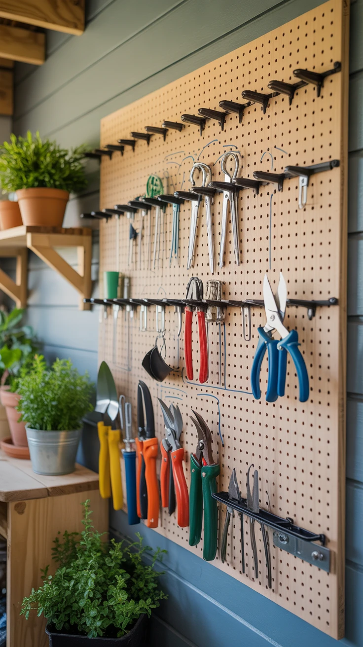 2. Install Pegboards for Tool Storage