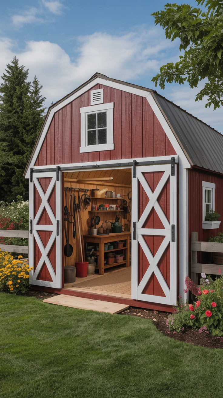 3. Rusticity at its Best: The Barn-style Shed