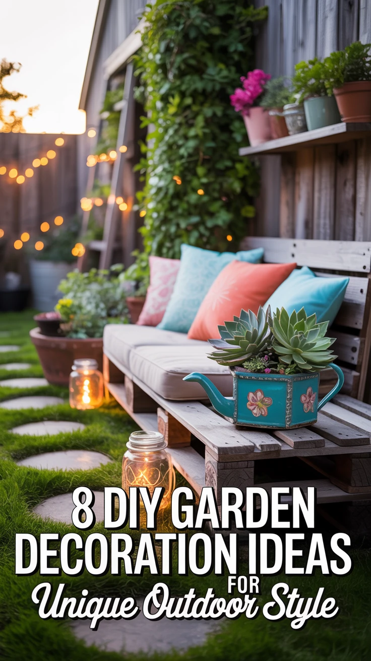 8 DIY Garden Decoration Ideas for Unique Outdoor Style