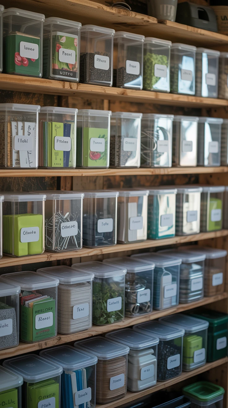 9. Use Clear Containers for Smaller Items