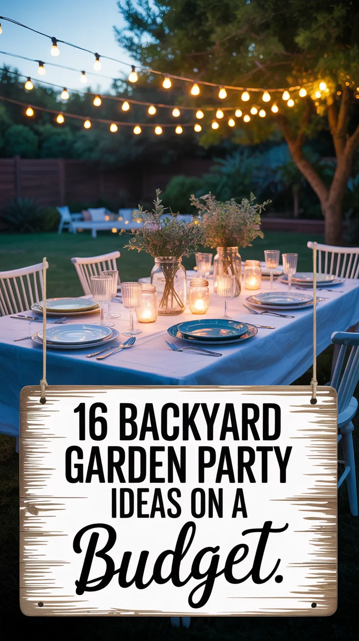 16 Backyard Garden Party Ideas on a Budget – Pinterest image