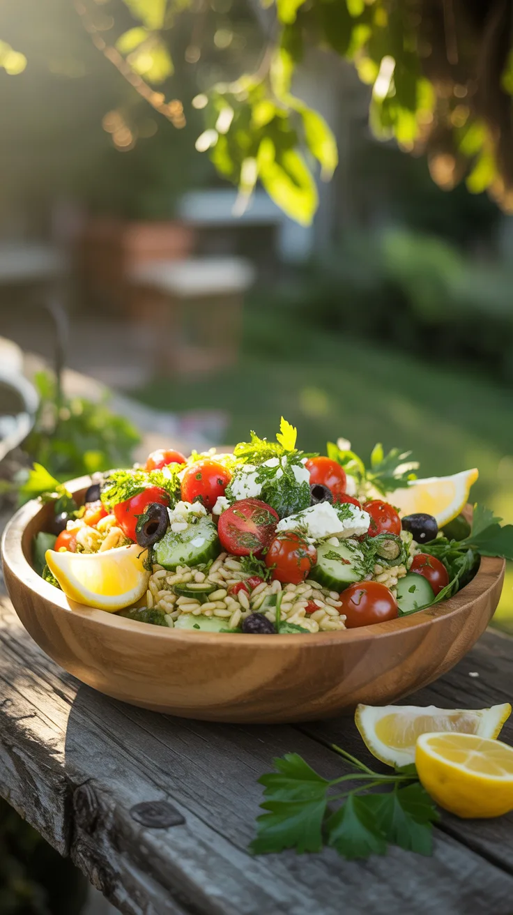 15. Mediterranean Orzo Salad