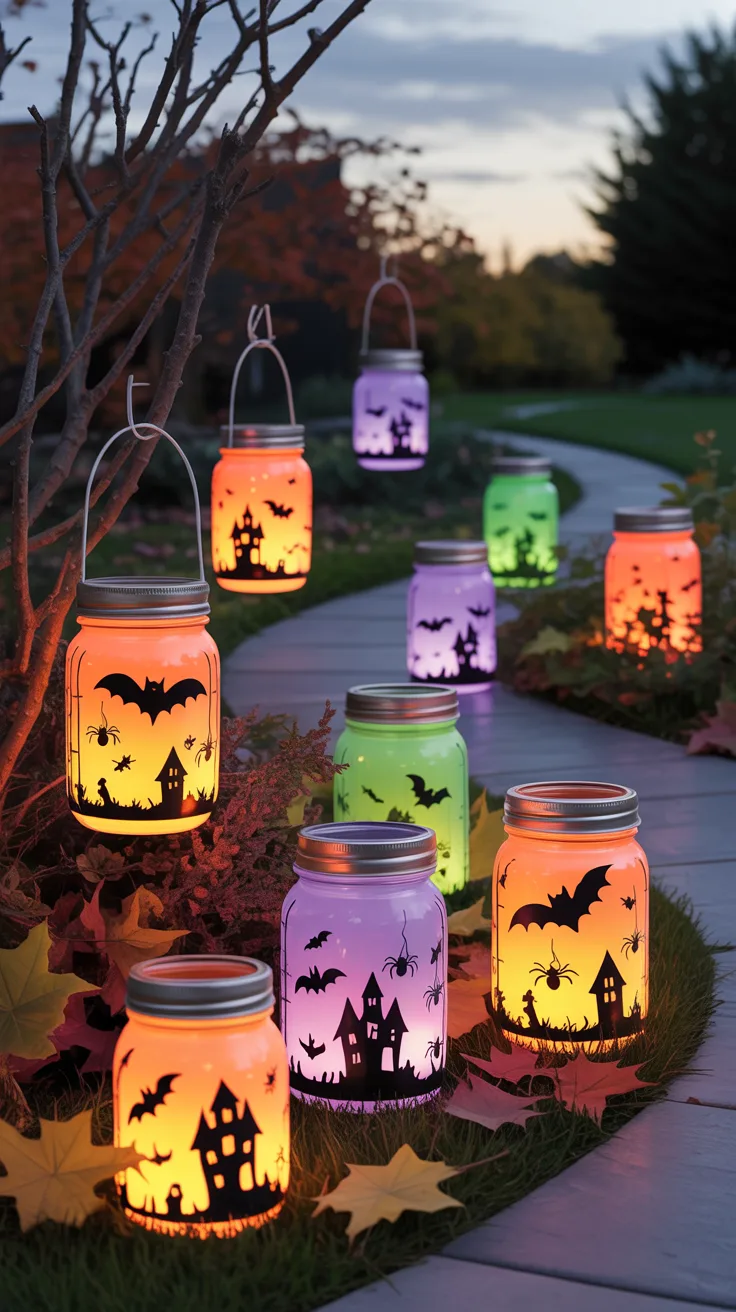 1. Luminous Mason Jar Lanterns for Pathways
