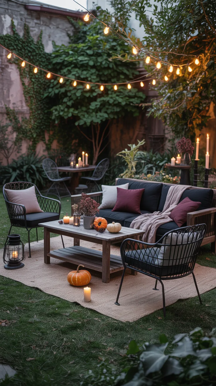 3. Create a Cozy Gothic Garden Lounge