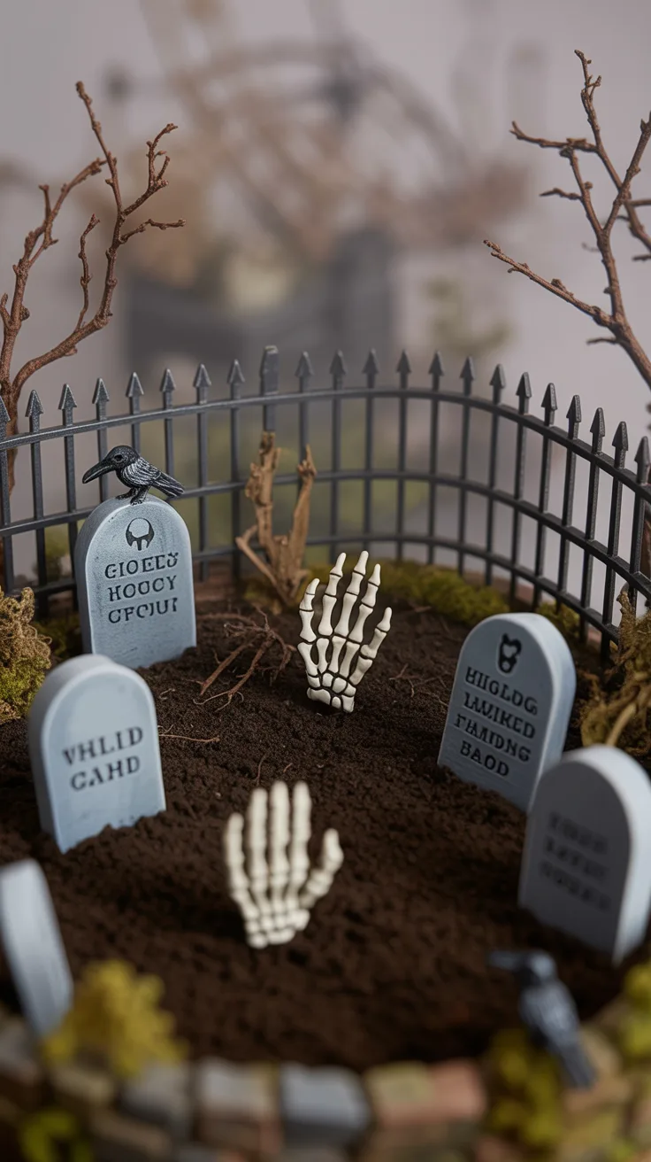 3. Haunted Graveyard Display