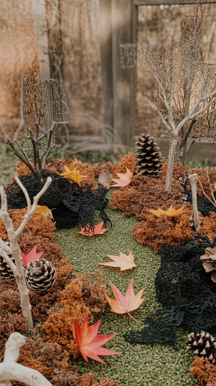 4. Swap Greenery for Autumn and Halloween Materials