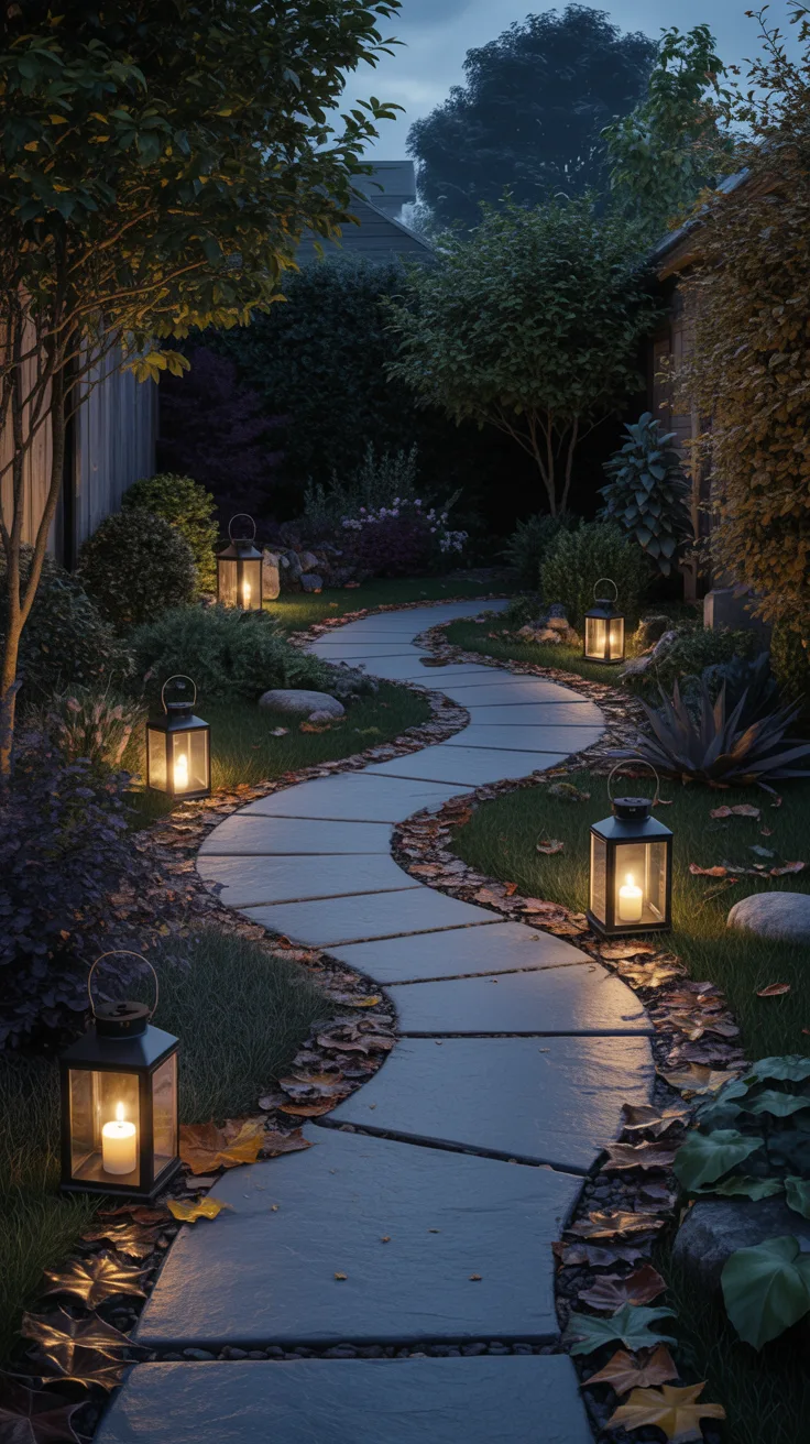 5. Illuminate a Winding Halloween Pathway