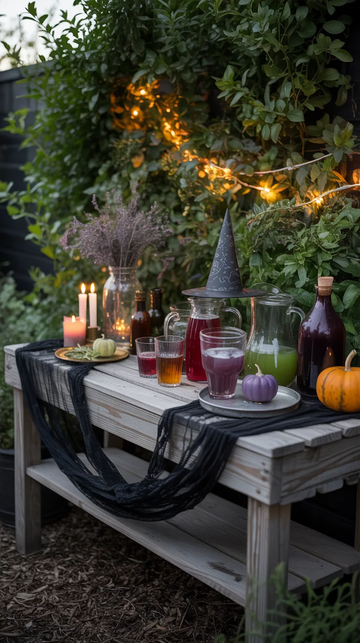 7. Build a Witch's Garden Drink Station