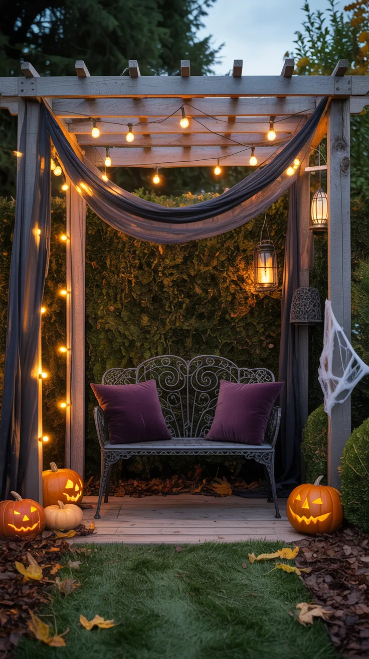8. Create a Halloween Garden Photo Corner