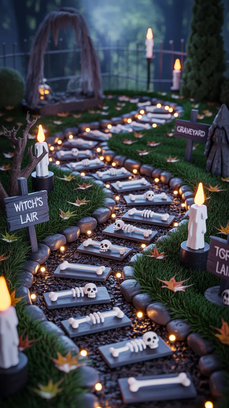 9. Add a Haunted Pathway with Bone and Skull Details