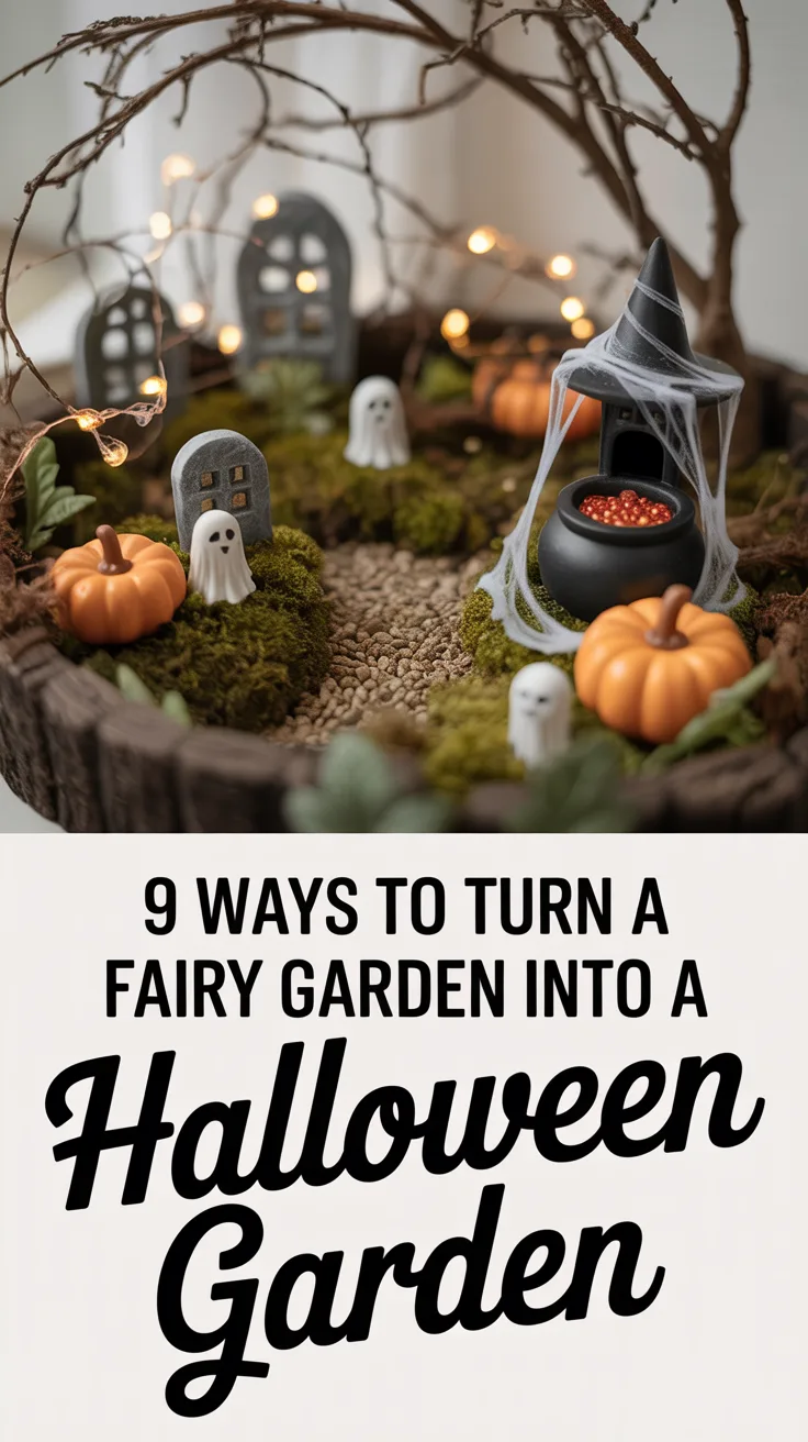 9 Ways to Turn a Fairy Garden Into a Halloween Garden