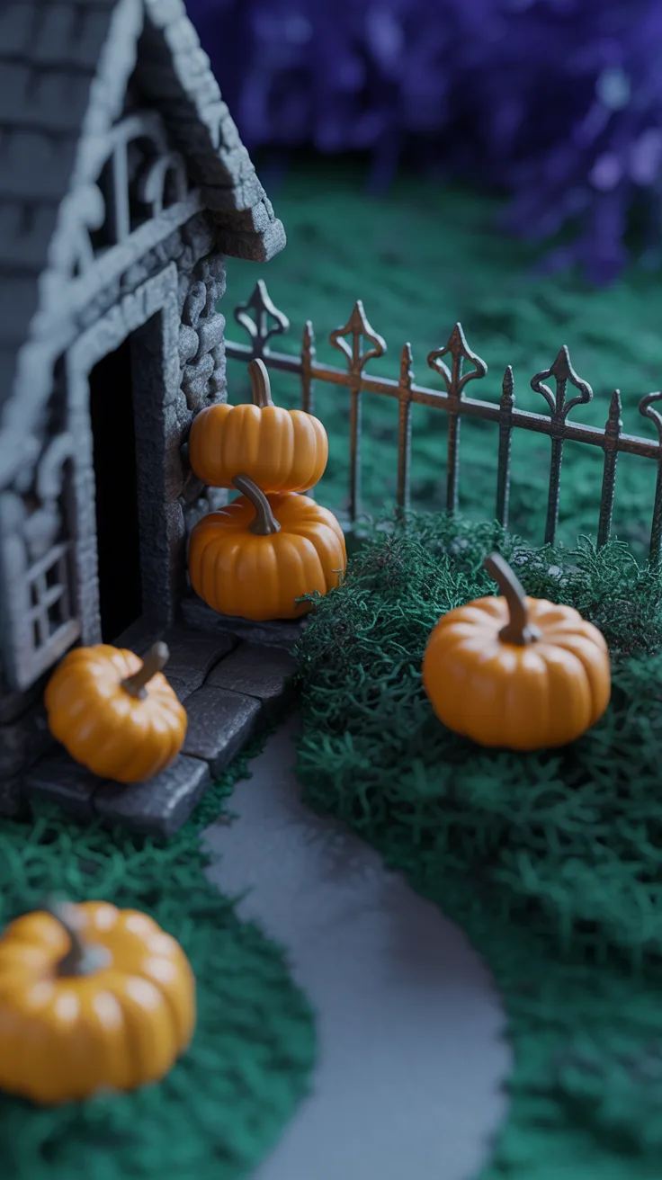 Step 9: Add Tiny Halloween Pumpkins