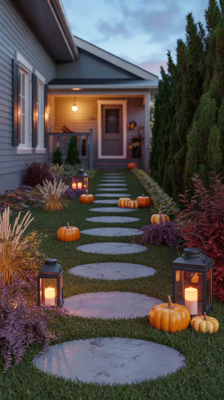 1. Haunted Pathway Lighting