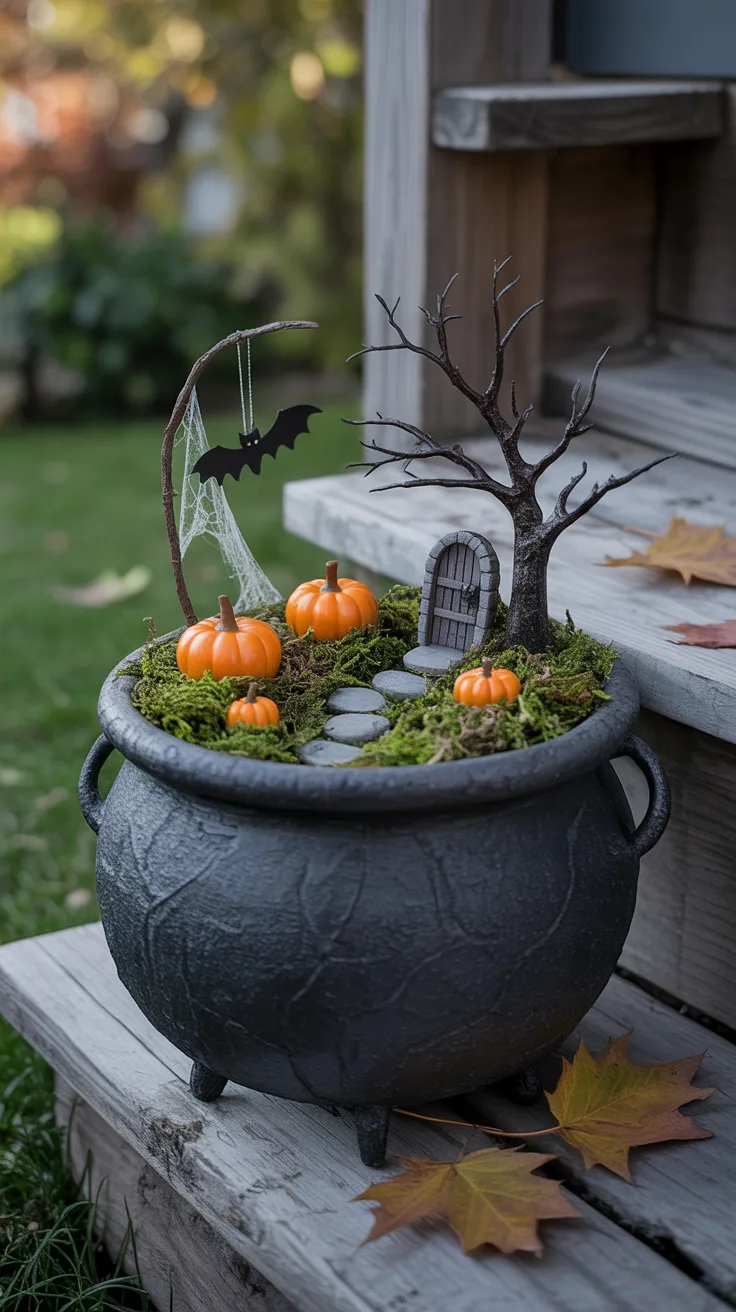 4. 12-Inch Witch's Cauldron Garden